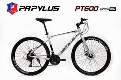 Xe đạp touring PAPYLUS PT600: Khung Nhôm, bộ truyền động 21 tốc độ, phanh đĩa, HÓT NHẤT