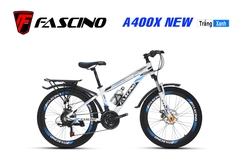 Xe đạp địa hình FASCINO A400X NEW: Khung Nhôm nhẹ bền, Group SHIMANO EF-500 21 tốc độ, Phanh đĩa, Vành chém gió, Bánh 24 inch Xe CHẤT LƯỢNG CAO dành học sinh cấp 2