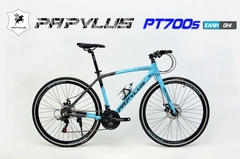 Xe đạp touring PAPYLUS PT700s: Khung Nhôm không mối hàn cáp âm, bộ truyền động SHIMANO 21 tốc độ, phanh đĩa, Lốp 700x28c, Xe Nhôm tay ngang Bán nhiều NHẤT