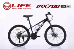 Xe đạp địa hình LIFE MX700: khung thép cường lực, cáp âm khung.  Groupset SHIMANO 3X7 tốc độ, bánh 24icnh, Siêu Hot 2026