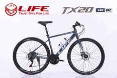 Xe đạp touring Life TX20: Xe đạp touring, khung thép cường lực , cáp âm khung.  Groupset SHIMING 3X7 tốc độ. Phanh đĩa. Líp nổ to, Hot nhất 2026
