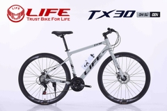 Xe đạp touring Life TX30: Xe đạp touring, khung Nhôm siêu nhẹ, cáp âm khung.  Groupset SHIMANO 3x7 tốc độ. Phanh đĩa cơ. Líp nổ, Hot nhất 2026