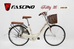 Xe đạp Mini FASCINO KITTY 26: khung thép, sơn tĩnh điện, cáp âm khung. Phanh đĩa , DUYÊN DÁNG sang trọng dành cho phái đẹp 2026