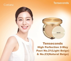 Phấn phủ nền trang điểm hoàn hảo lâu trôi kiềm dầu Coreana Ten Seconds Two Way Pact 15g
