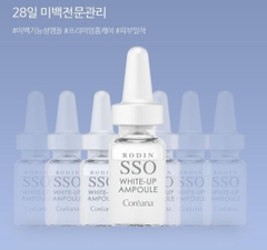 Tinh Chất dưỡng trắng da trị thâm nám 28 ngày Coreana Rodin Sso White Up 28 Days Ampoule Set 2ml x 28ea