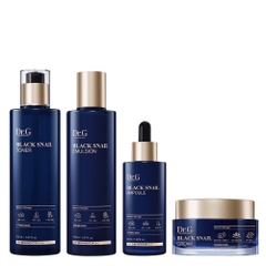 Bộ sản phẩm se khít lỗ chân lông và căng bóng da Dr.G Black Snail Special Set / Black Snail Toner / Black Snail Emulsion / Black Snail Ampoule/ Black Snail Cream