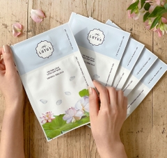 Mặt nạ tinh chất lá sen Jeju Làm dịu da Làm trắng Cải thiện nếp nhăn THE PURE LOTUS Lotus Leaf Mask - 2 loại