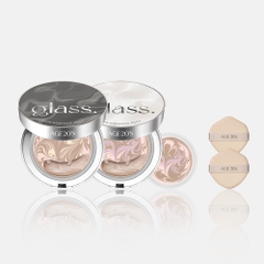 Phấn trang điểm chứa tinh chất tạo lớp nền căng bóng và che phủ hoàn hảo AGE 20’s Glass Skin Essence Pact Glow / Perfect (sản phẩm chính + 1 lõi phụ)