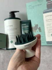 Bộ sản phẩm chăm sóc tóc rụng làm mát da đầu Primera Greentea Biome Scalp Cooling Shampoo + Kem dưỡng ẩm da đầu và tóc + lược gội đầu massage da đầu