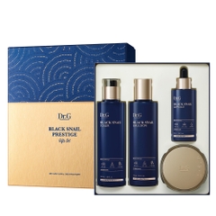 Bộ sản phẩm se khít lỗ chân lông và căng bóng da Dr.G Black Snail Special Set / Black Snail Toner / Black Snail Emulsion / Black Snail Ampoule/ Black Snail Cream