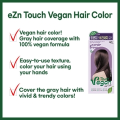 Thuốc nhuộm tóc thuần chay eZn Touch Vegan Permanent Hair Color Không chứa amoniac, Không THB, Không Triclosan, Không Phthalates, Không gluten, Thuần chay, Không độc hại