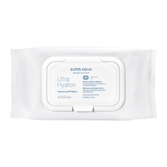 Khăn Uớt Chứa Dầu Tẩy Trang Missha Super Aqua Ultra Hyalron Cleansing Oil Wipes 30 Miếng 158ml/70 Miếng 370ml