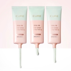 Kem dưỡng trắng nâng tông da có chức năng chống nắng làm đều màu da dưỡng ẩm làm dịu da Cure Realoe Water Splash Calming Tone Up Cream SPF50+/ PA++++ 40g