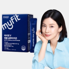 Bột uống bổ sung Glutathione và một số l vitamin ➰ Dongkook Pharmaceutical My Fit V Centella asiatica Glutathione/ Hyaluronic Acid, Folic Acid, Elastin, Vitamin B6 ➰30 gói / hộp