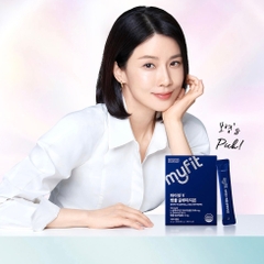 Bột uống bổ sung Glutathione và một số l vitamin ➰ Dongkook Pharmaceutical My Fit V Centella asiatica Glutathione/ Hyaluronic Acid, Folic Acid, Elastin, Vitamin B6 ➰30 gói / hộp