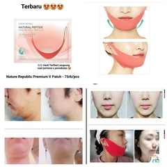 Miếng Đeo Thon Gọn Mặt Vline Nature Republic Natural Peptide Premium V Patch 8g