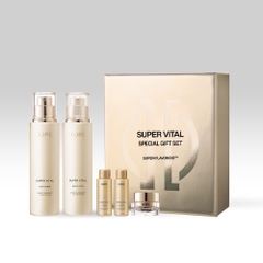 (New) Bộ 2 Sản Phẩm Nước Hoa Hồng & Sữa Dưỡng Chống Lão Hóa Iope Super Vital Softener & Emulsion 2ea Set (Softener 150ml + 18ml; Emulsion 150ml + 18ml; Cream 14ml)