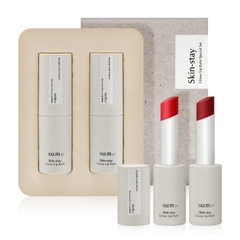 Son môi thuần chay/ Quà tặng phụ nữ/ Son môi cho mẹ bầu dùng được Su:m37 Skin Stay Glossy Lip Balm Duo Special Set