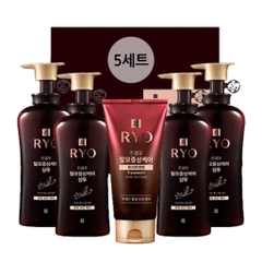Bộ chăm sóc tóc chuyên nghiệp dầu gội ngăn ngừa rụng tóc Ryo Jingyeolmo Shampoo and Treatment Special Set ( Dầu gội 490ml x 4 + Trị liệu Treatment 300ml X 1)