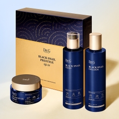 Bộ sản phẩm se khít lỗ chân lông và căng bóng da Dr.G Black Snail Special Set / Black Snail Toner / Black Snail Emulsion / Black Snail Ampoule/ Black Snail Cream
