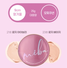 Phấn nước trang điểm căng bóng “làn da sứ” phong cách Hàn Quốc Miba Ion Calcium Foundation Double Cushion Glow - Season 3