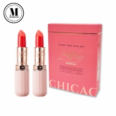 Bộ đôi 2 Son dưỡng môi có màu lâu trôi Merbliss City Holic Lip Rouge Glow Duo Set