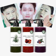Sữa Rửa Mặt Thải Độc Sủi Bọt Rau Củ Wonder Bath Super Vegitoks Cleanser 300ml
