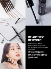 (Thuần chay) Chì kẻ lông mày cọ mảnh hoàn hảo 3 trong 1 trang điểm chuyên nghiệp Jung Saem Mool Artist Brow Shader Slim