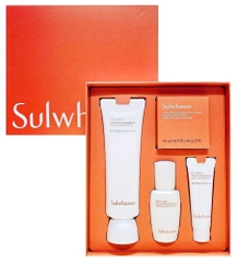 Kem chống nắng nâng tông da Sulwhasoo UV Daily Tone Up Sunscreen Set SPF50+/PA++++ (Kem chống nắng 50ml + 10ml , tinh chất nhân sâm 8ml, xà phòng rửa mặt không gây dị ứng 50g)