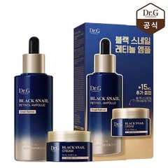 Bộ sản phẩm se khít lỗ chân lông và căng bóng da Dr.G Black Snail Special Set / Black Snail Toner / Black Snail Emulsion / Black Snail Ampoule/ Black Snail Cream