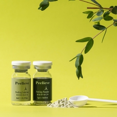 Bột peel da cao cấp chứa Spicule Medisco Peelieve Peeling Herbal Peeling Seaweed Facial Exfoliation Powder 1g + Solution 8ml