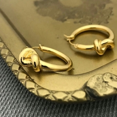 Bông Tai 925 Vòng Nút Thắt Dày