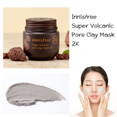 Mặt Nạ Đất Sét Tro Núi Lửa Innisfree Super Volcanic Pore Clay Mask 2X 100ml