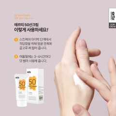 Kem chống nắng làm trắng cải thiện đàn hồi dưỡng ẩm bảo vệ da tối ưu ERTY 50 Sun Cream SPF50+ PA++++ 50ml