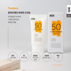 Kem chống nắng làm trắng cải thiện đàn hồi dưỡng ẩm bảo vệ da tối ưu ERTY 50 Sun Cream SPF50+ PA++++ 50ml