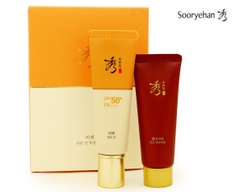 Kem chống nắng thảo dược nâng tông làm sáng da thay thế lớp nền trang điểm nhẹ nhàng làm dịu da mệt mỏi Sooryehan Bichaek Jadan Sun Cream SPF50+/PA+++ 50ml