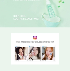 Xịt Khoáng Dưỡng Làm Dịu Da Và Khóa Makeup Keep Cool Soothe Fixence Mist 60ml