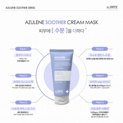 Mặt nạ dưỡng ẩm cao Azulene dạng rửa phục hồi an thần và dưỡng ẩm làm dịu da mẩn đỏ nóng rát cho da Dr.Sante Azulene Soother Cream Mask 150g