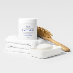 Mặt nạ dưỡng tóc chứa 100 tỷ vi khuẩn axit lactic phục hồi tóc hư tổn nặng Smib LactoBio Postbiotic 100 Billion Anti-Break 1 Minute Silk Hair Treatment 400g