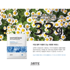 Mặt nạ làm dịu da dưỡng ẩm cao làm mát và phục hồi sức sống da chứa chứa 87% nước hoa cúc Dr.Sante Azulene Soother Mask