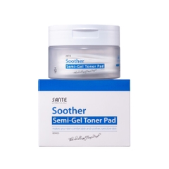 Miếng toner dạng bán gel hóa các tấm sợi tre tự nhiên bằng cách thêm H20 Dr.Sante Azulene Soother Semi-Gel Toner Pad 80 pads