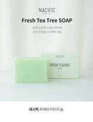 Xà Phòng Rửa Mặt Làm Sạch Kháng Viêm Cho Da Mụn Tràm Trà Nacific Fresh Teatree Soap (Natural Pacific) 100g