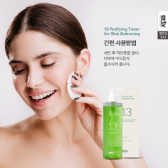 Nước cân bằng thanh lọc da dưỡng ẩm cân bằng da chăm sóc lỗ chân lông to Erty 13 Purifying Toner for Skin Balancing 480ml