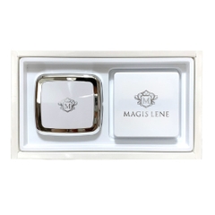 Phấn phủ dưỡng da chống nắng chứa collagen và bột axit hyaluronic Magis Lene Power White VC White Pact
