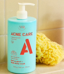 Sữa tắm trị mụn hương thảo mộc Happy Bath Feel so Good Acne Body Wash Herbal Scented Shower Gel 500g