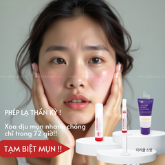 Bộ chăm sóc da mụn Three Days Love Time72 AC Trouble Basic Set (Return10 Tea Tree Bubble Cleanser + Quản lý tế bào chết, bã nhờn dư thừa Time72 Miracle Spongilla + Serum làm dịu da trị mụn Time72 AC Miracle Healer)