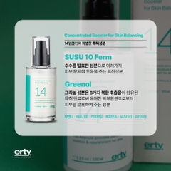 Tinh chất dưỡng ẩm cân bằng dầu ẩm làm dịu da kiểm soát bã nhờn ERTY 14 Concentrate Booster for Skin Balancing 100ml