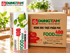Màng bọc thực phẩm táo xanh 400 - 30cm x 200m x 6 hộp /  thùng