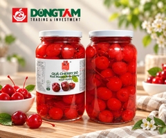 Quả Cherry Đỏ Có Cuống - hiệu BV (Best Value) - 725gr x 12 lọ / thùng
