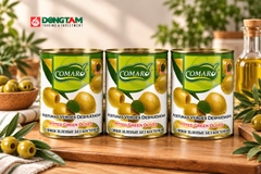 Quả Oliu xanh tách hạt - hiệu Comaro - 3,1kg x 6 lon /thùng